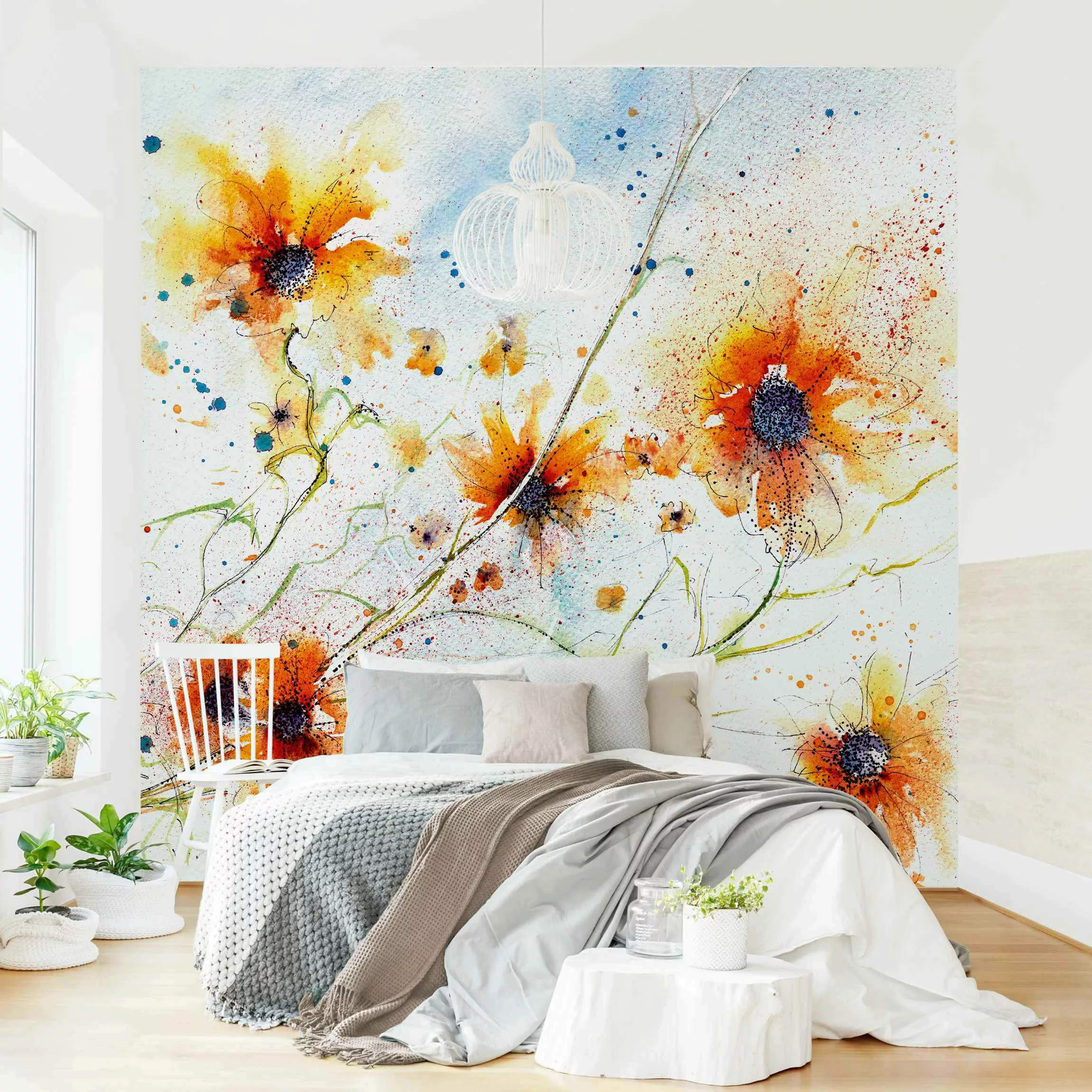 Fototapete Painted Flowers günstig online kaufen