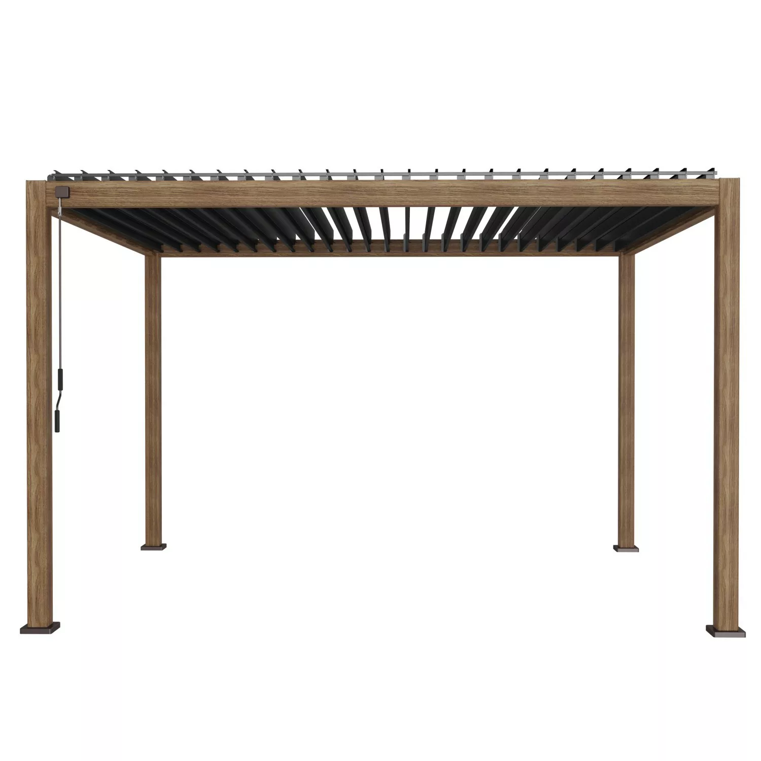 Pergola Mirador Deluxe 3 m x 4 m Ebenholz Braun Nachbildung günstig online kaufen