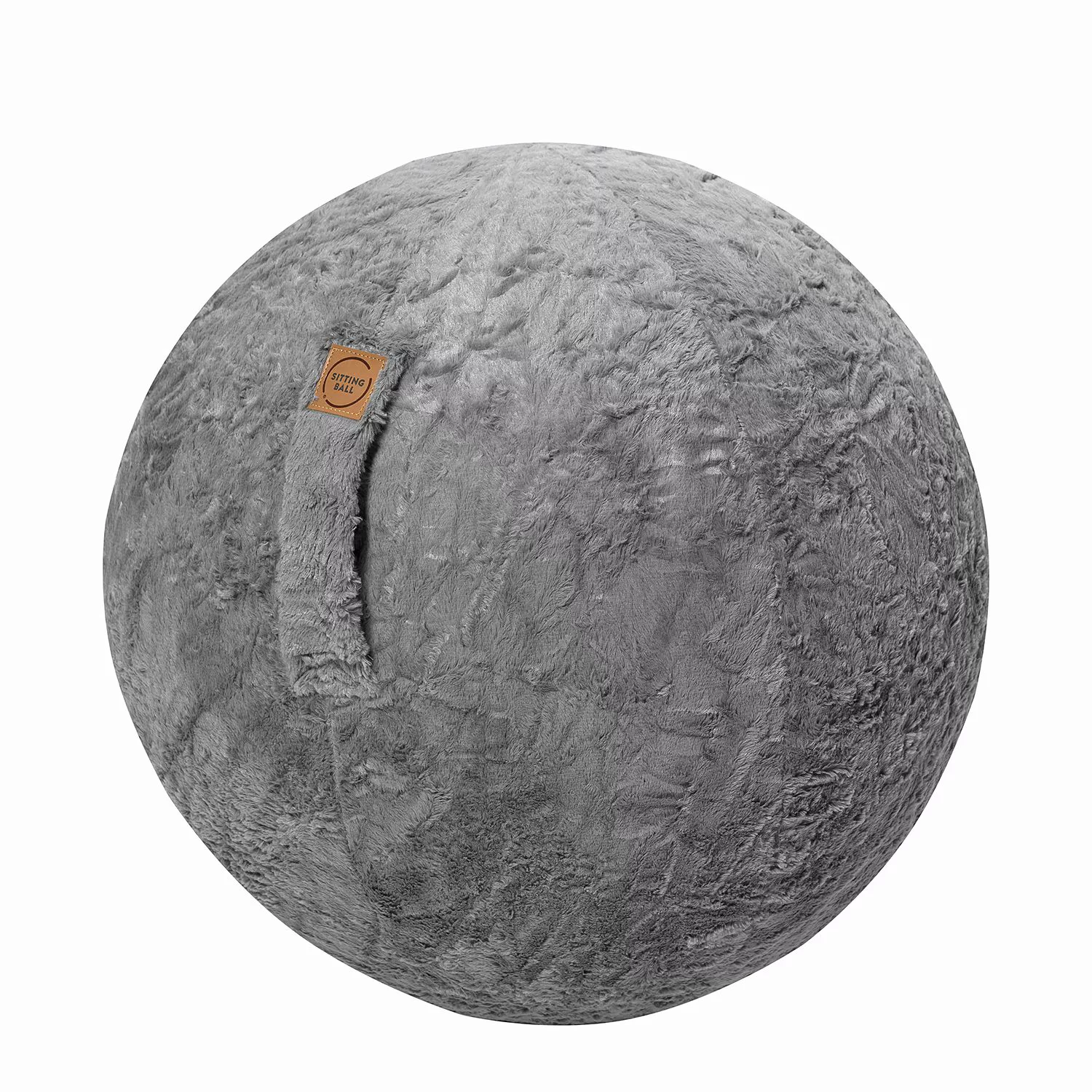 home24 Magma-Heimtex Sitzball Fluffy bowl Grau 65x65 cm (BxH) Webstoff günstig online kaufen