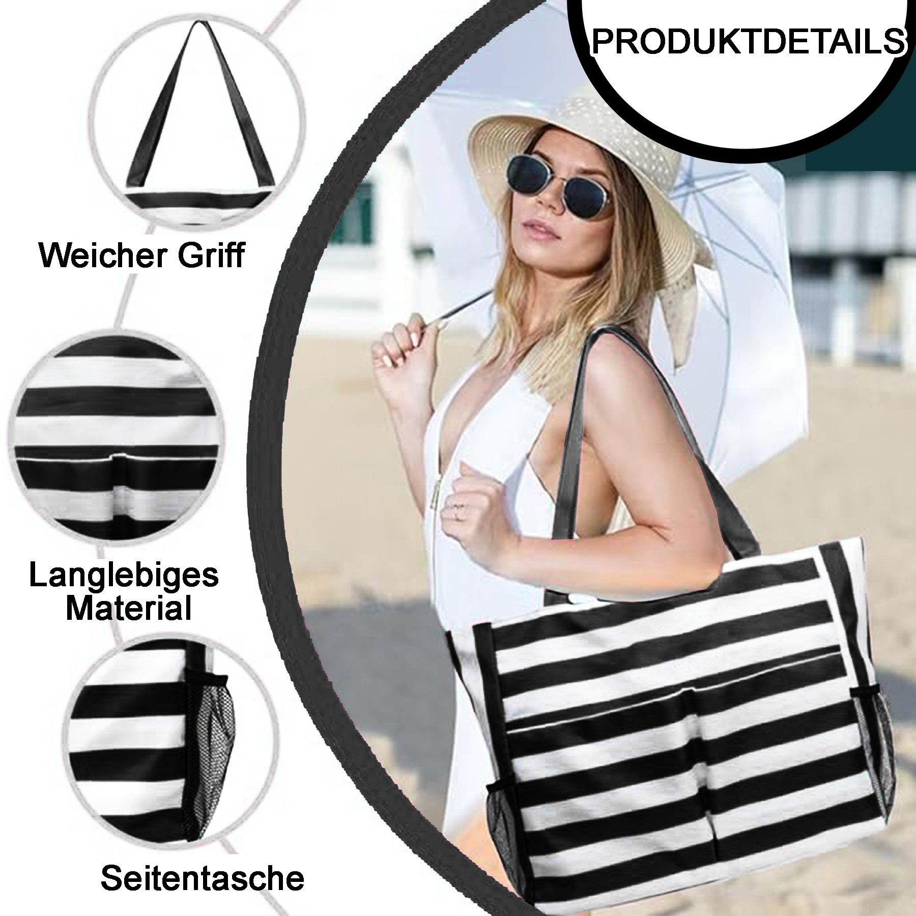 Mutig Strandtasche Große Wasserdichte Strandtasche mit günstig online kaufen