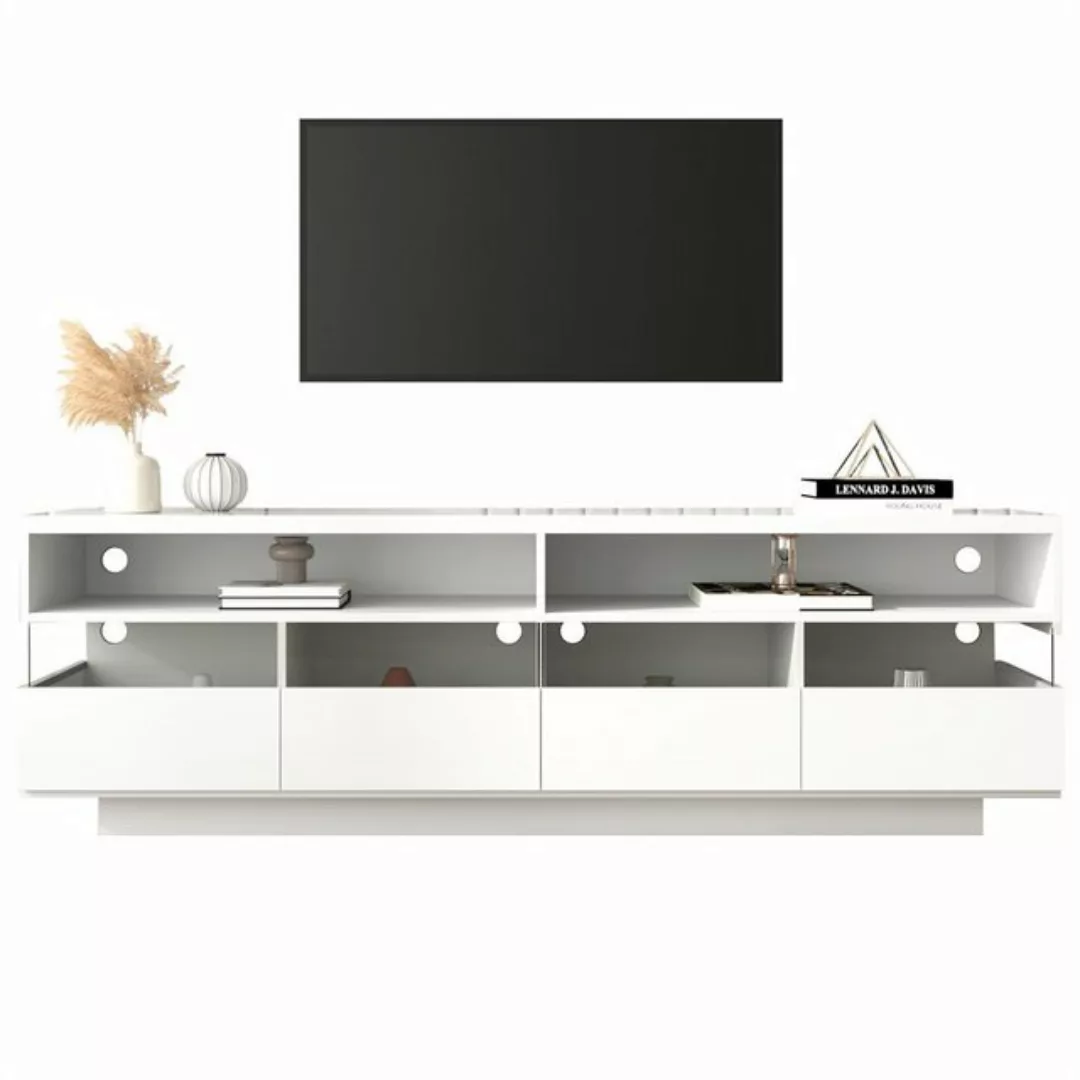 autolock TV-Schrank TV-Schrank,Hochglanz-TV-Schranktisch,lowboard mit LED-B günstig online kaufen
