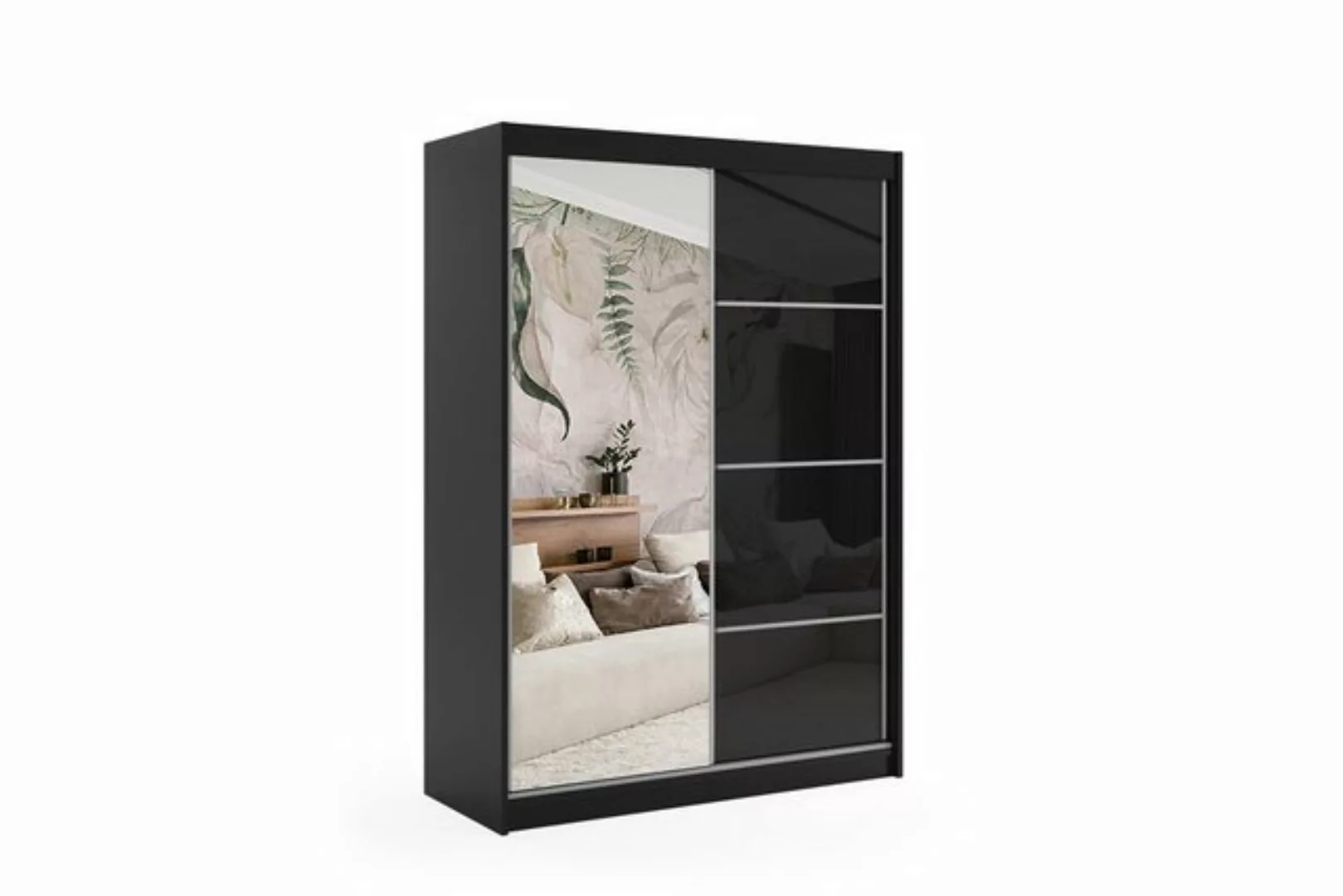 ALTDECOR Schiebetürenschrank VIVI 2 (Kleiderschrank Aluminium-Leisten, Spie günstig online kaufen