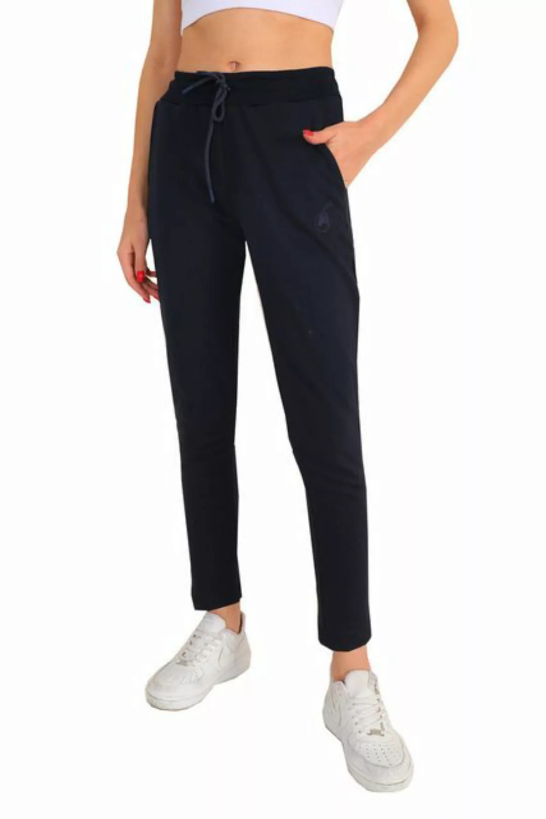 Bongual Loungehose Sweatpants reine Baumwolle mit Logostickerei günstig online kaufen