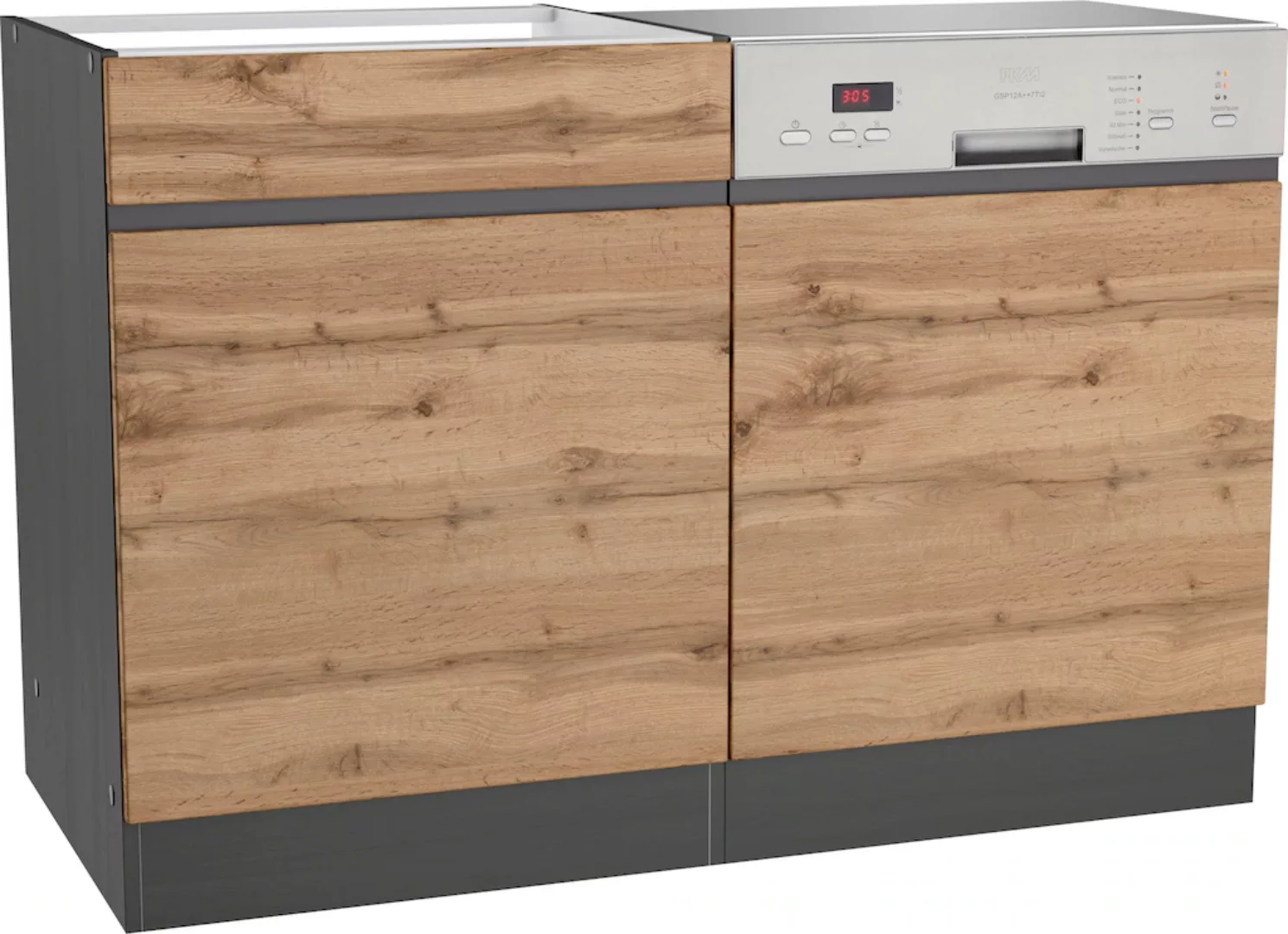 KOCHSTATION Spülenschrank "KS-Riesa", Breite 120 cm, MDF-Fronten günstig online kaufen