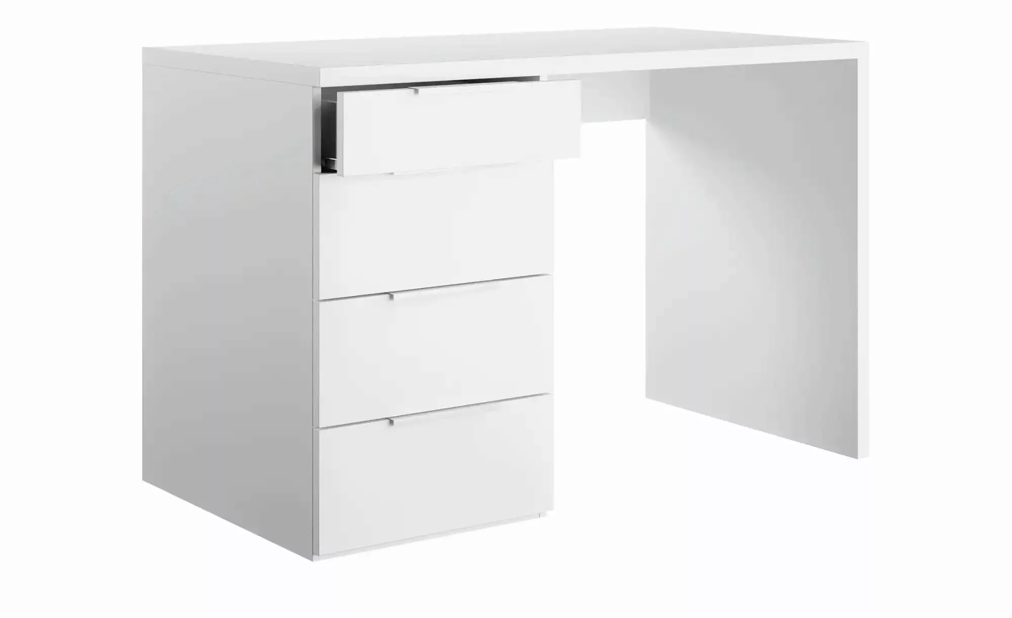 Schreibtisch  Este ¦ weiß ¦ Maße (cm): B: 109,9 H: 75,4 T: 59.6 Tische > Sc günstig online kaufen
