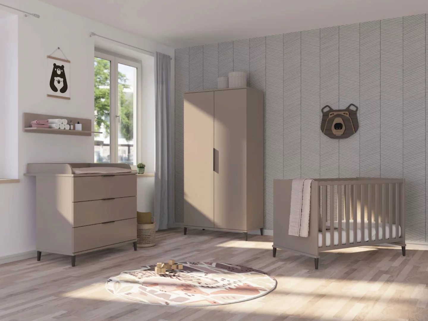 Home affaire Babybett "ARI", 4-fach höhenverstellbar, umbaubar zum Juniorbe günstig online kaufen