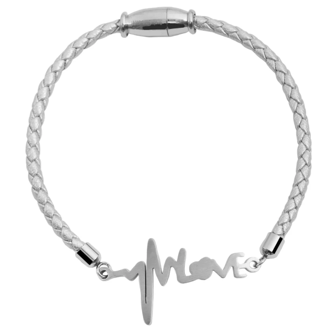 Adelia´s Edelstahlarmband "Armband Herzschlag aus Edelstahl 18 cm" günstig online kaufen