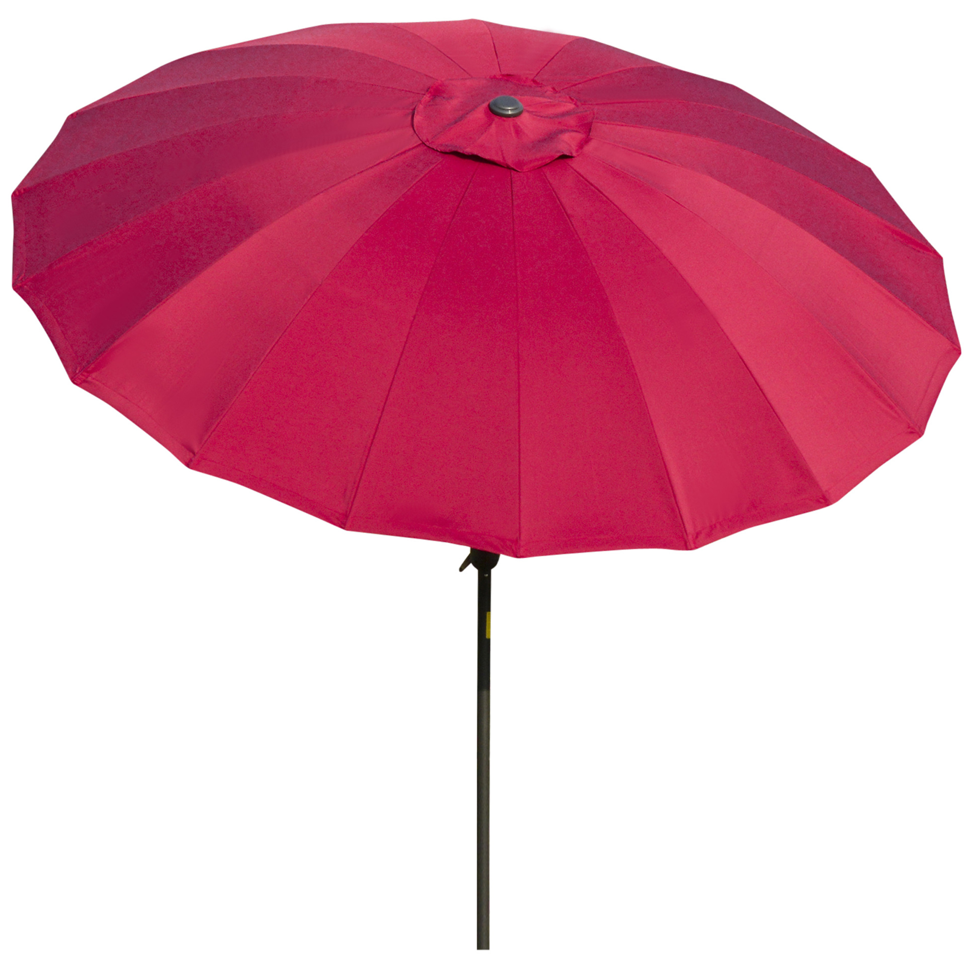 Outsunny Neigbarer runder Gartenschirm mit 18 Fiberglasrippen Kurbel Mast a günstig online kaufen