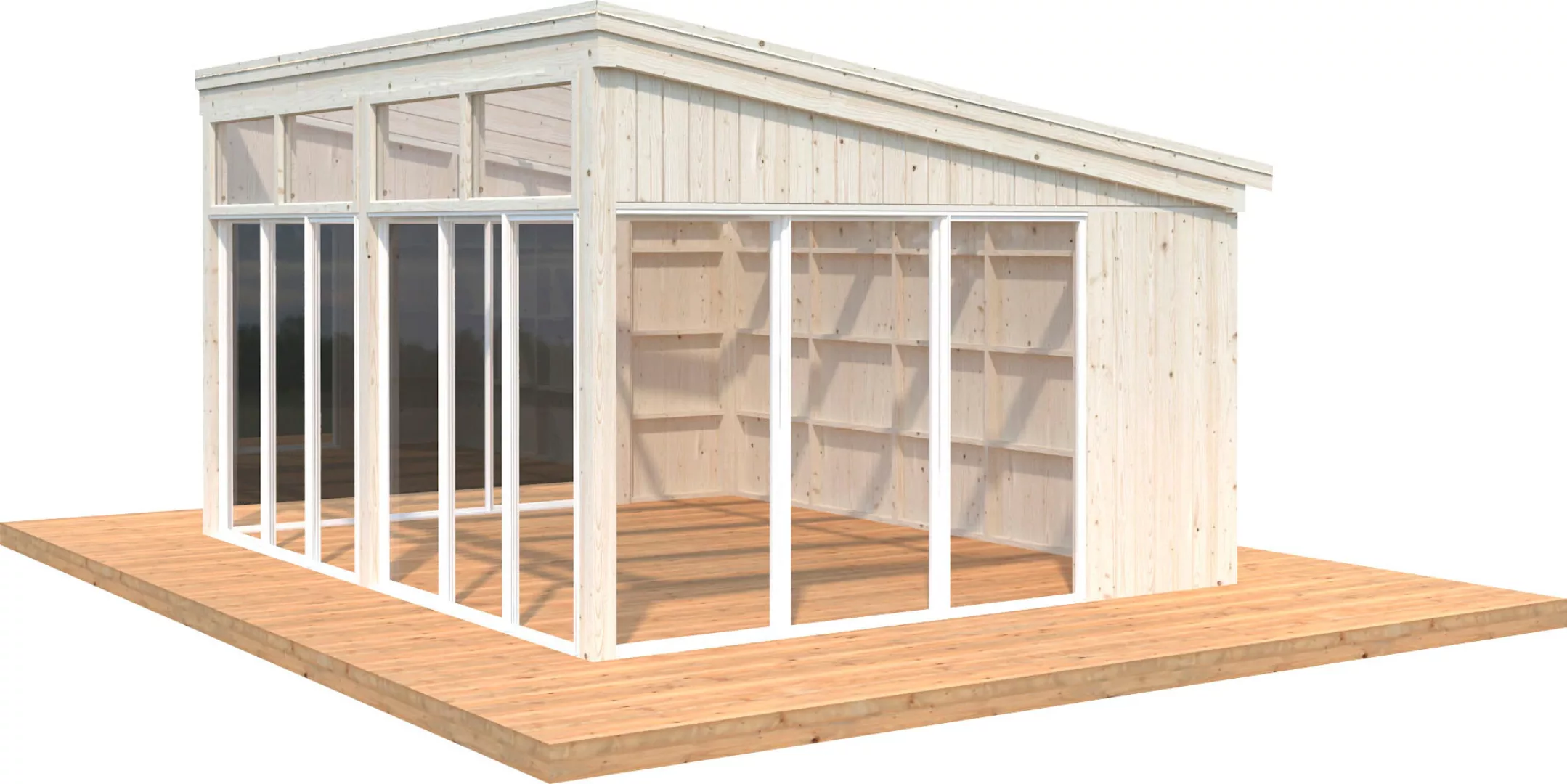 Palmako Holzpavillon "Nova", mit Doppelstegplatten, BxT: 517x397 cm, natur günstig online kaufen