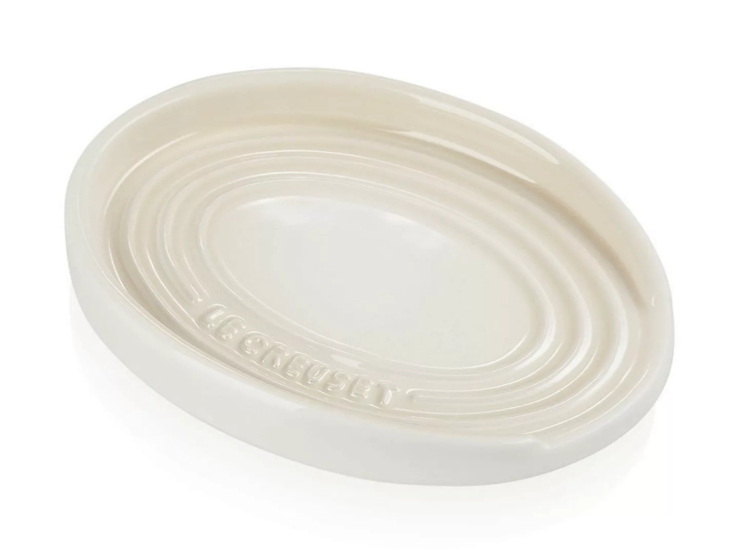 Le Creuset Kochlöffelablage Oval Kochlöffelhalter Steinzeug Meringue günstig online kaufen