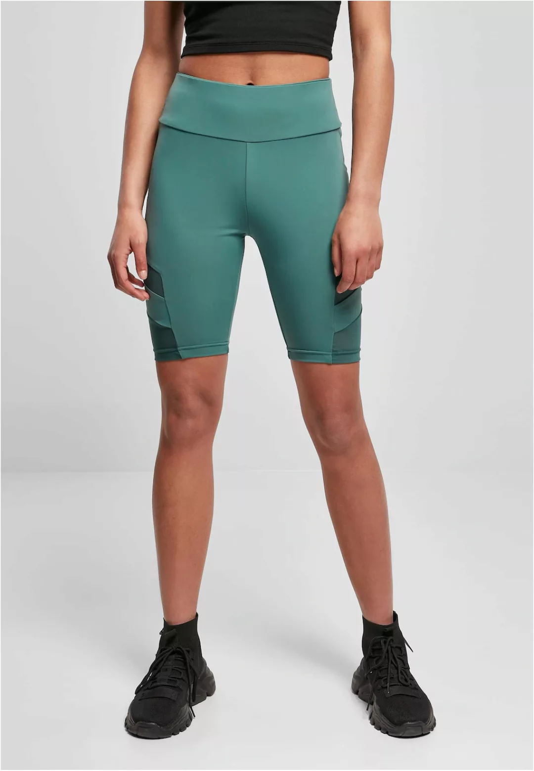 URBAN CLASSICS Stoffhose "Damen Ladies High Waist Tech Mesh Cycle Shorts", günstig online kaufen