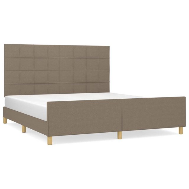 vidaXL Bettgestell Bettrahmen mit Kopfteil Taupe 180x200 cm Stoff Bett Bett günstig online kaufen