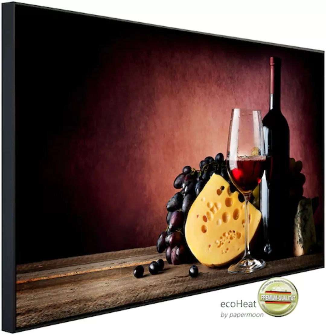 Papermoon Infrarotheizung »Wein mit Käse«, sehr angenehme Strahlungswärme günstig online kaufen