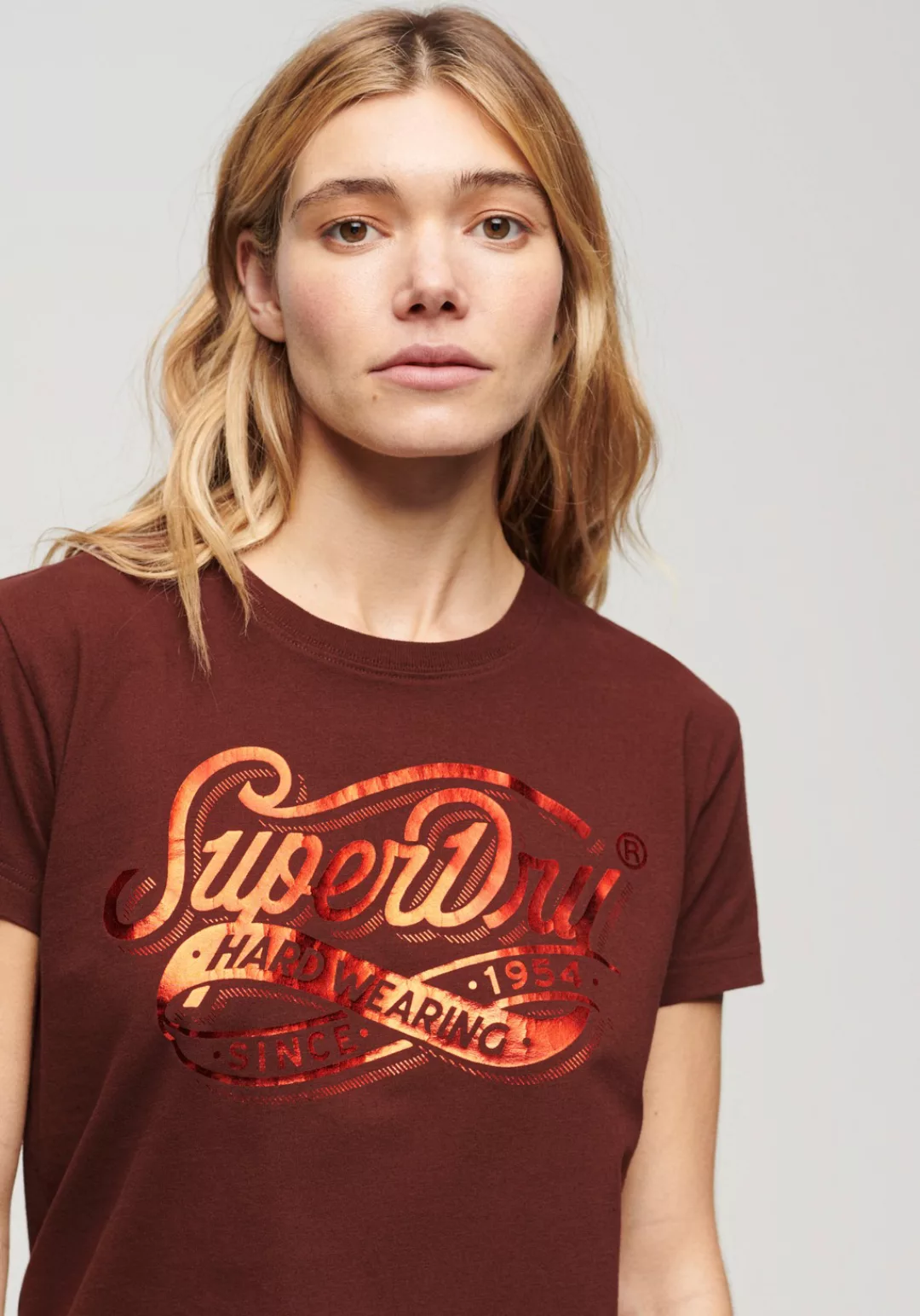 Superdry Print-Shirt "FOIL WORKWEAR FITTED TEE" günstig online kaufen