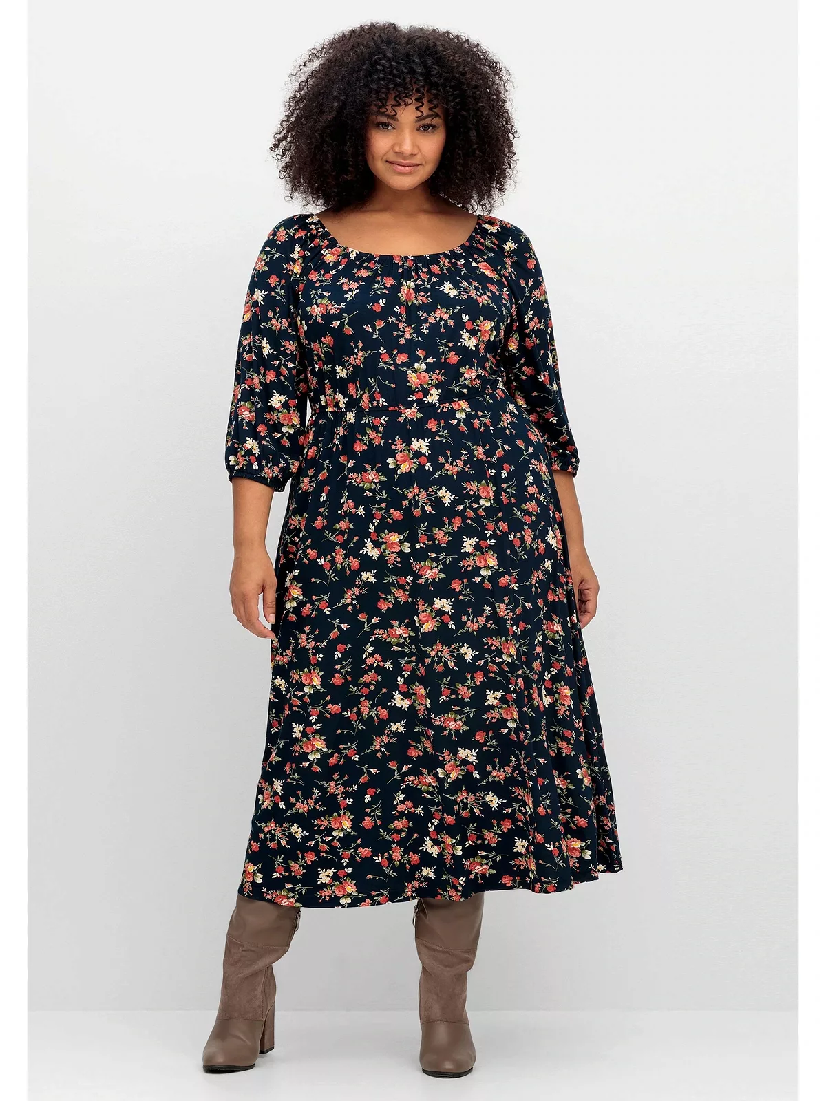 sheego by Joe Browns Jerseykleid "Große Größen", mit verspieltem Blumendruc günstig online kaufen