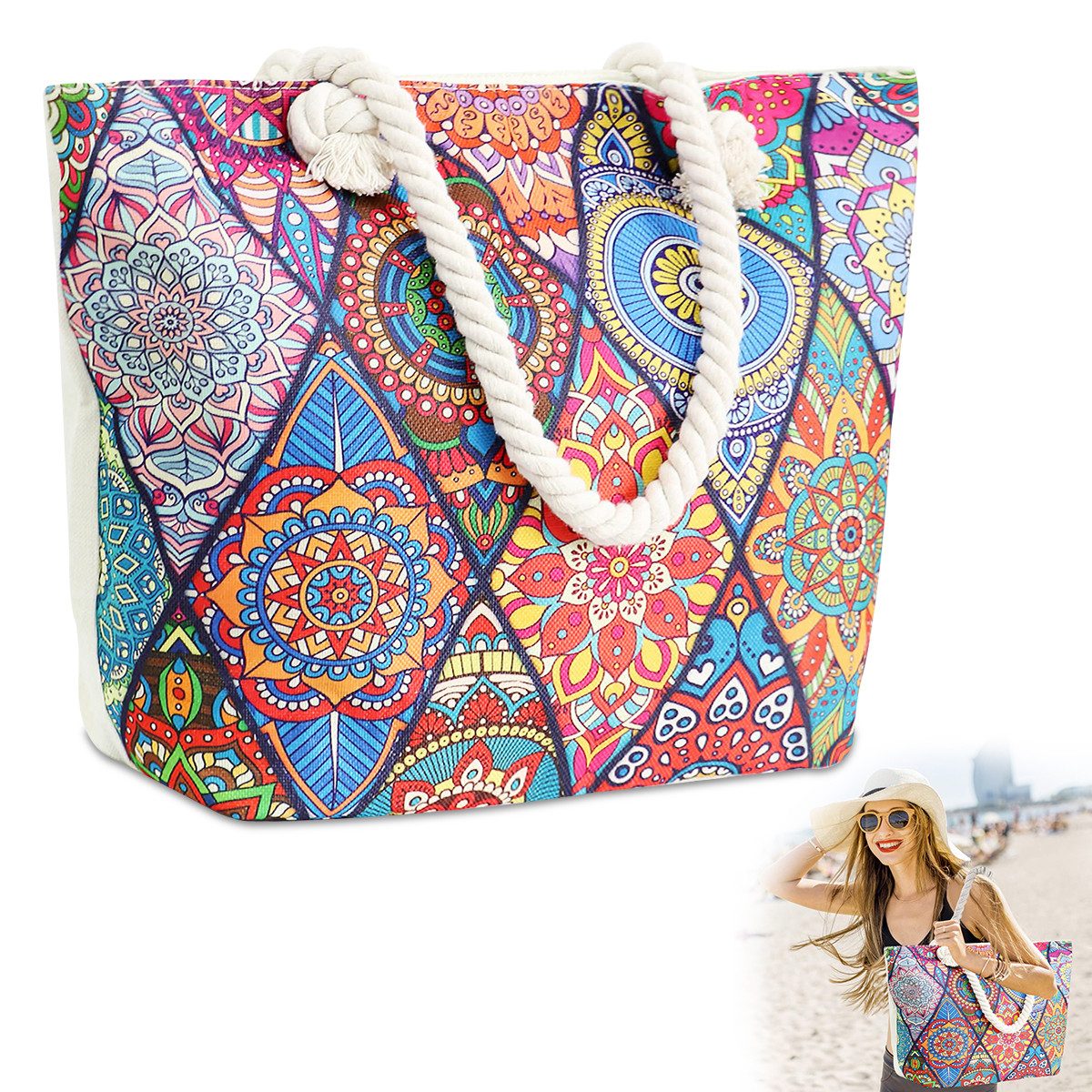 ZEUOPQ Strandtasche Strandtasche Familie Strandtasche Shopper günstig online kaufen