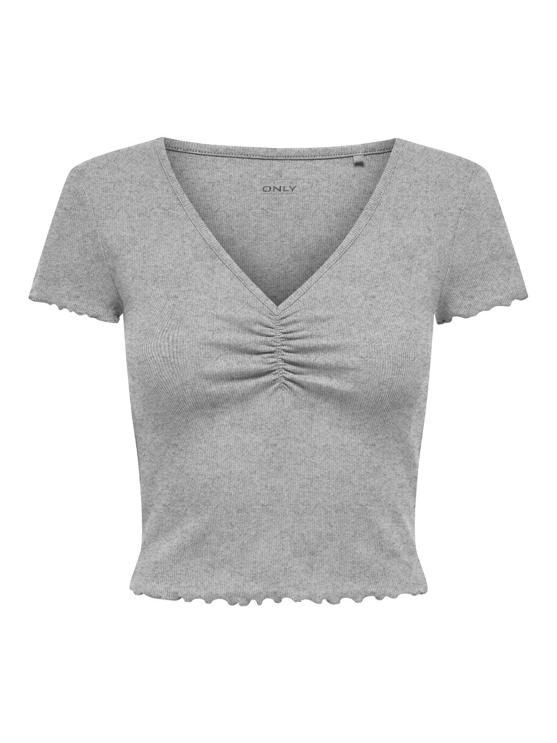 ONLY Kurzarmshirt "ONLBETTY S/S V-NECK TOP CC JRS" günstig online kaufen