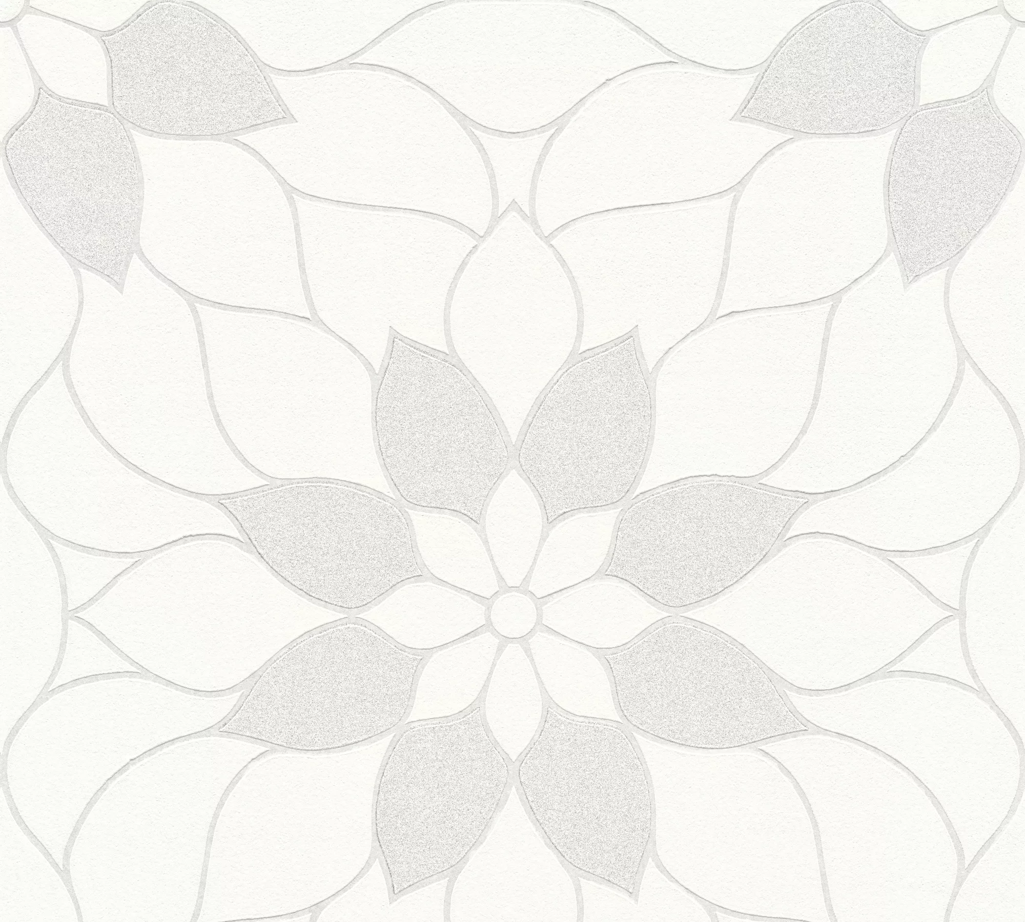 Bricoflor Florale Tapete in Pastellfarben Mosaik Vliestapete Floral mit Gli günstig online kaufen