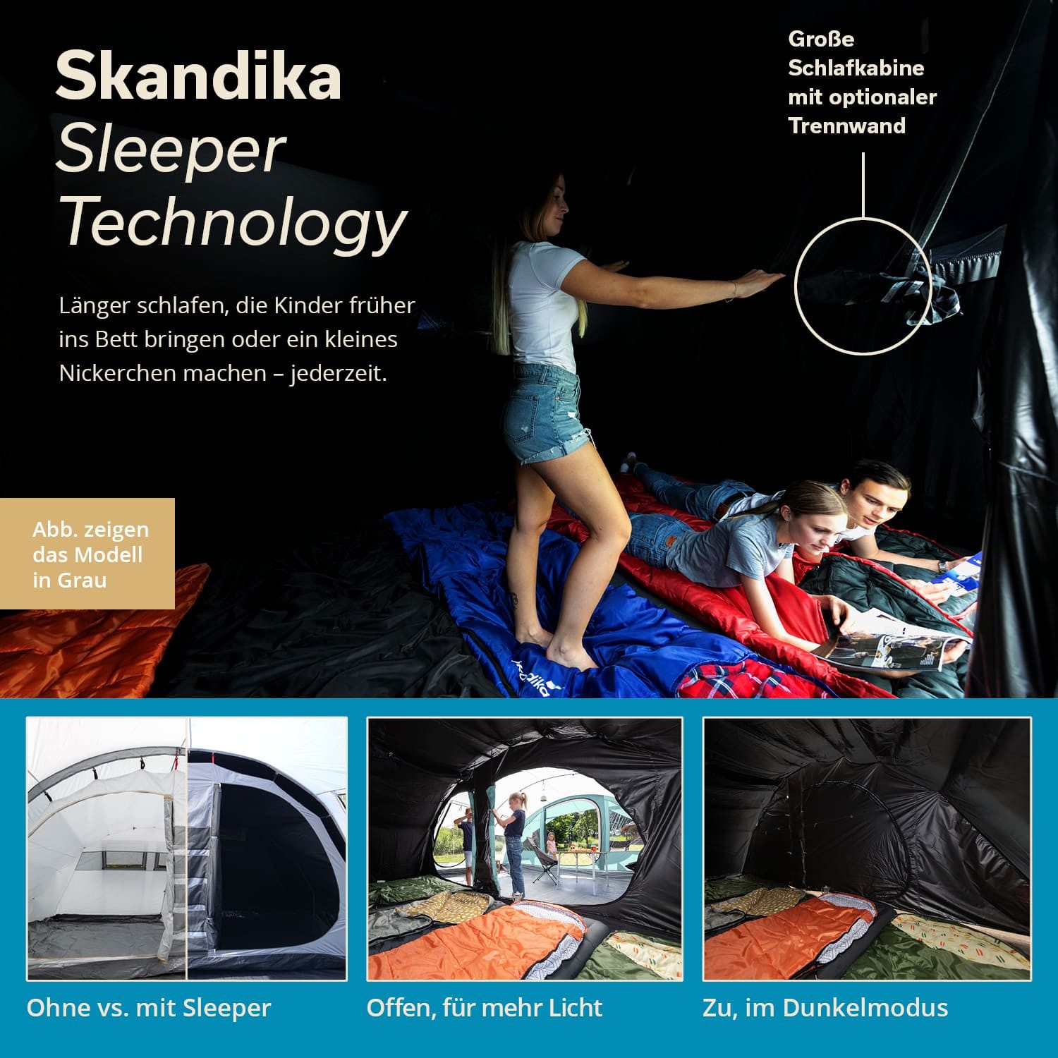 Skandika Tunnelzelt Campingzelt, Familienzelt, Egersund 5 günstig online kaufen