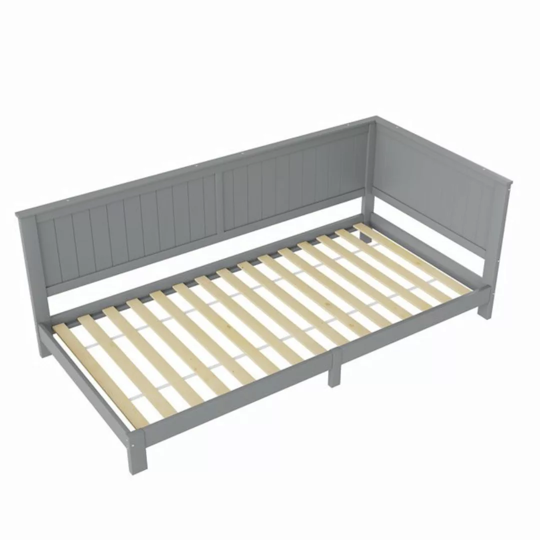 XDeer Bett Schlafsofa 90*200 cm, Einzeltagesbett aus Holz, Kinderbett, Grau günstig online kaufen