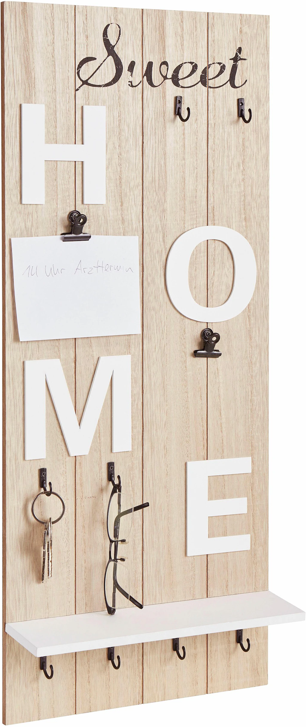 Home affaire Garderobenleiste "Sweet Home", Höhe 70 cm günstig online kaufen