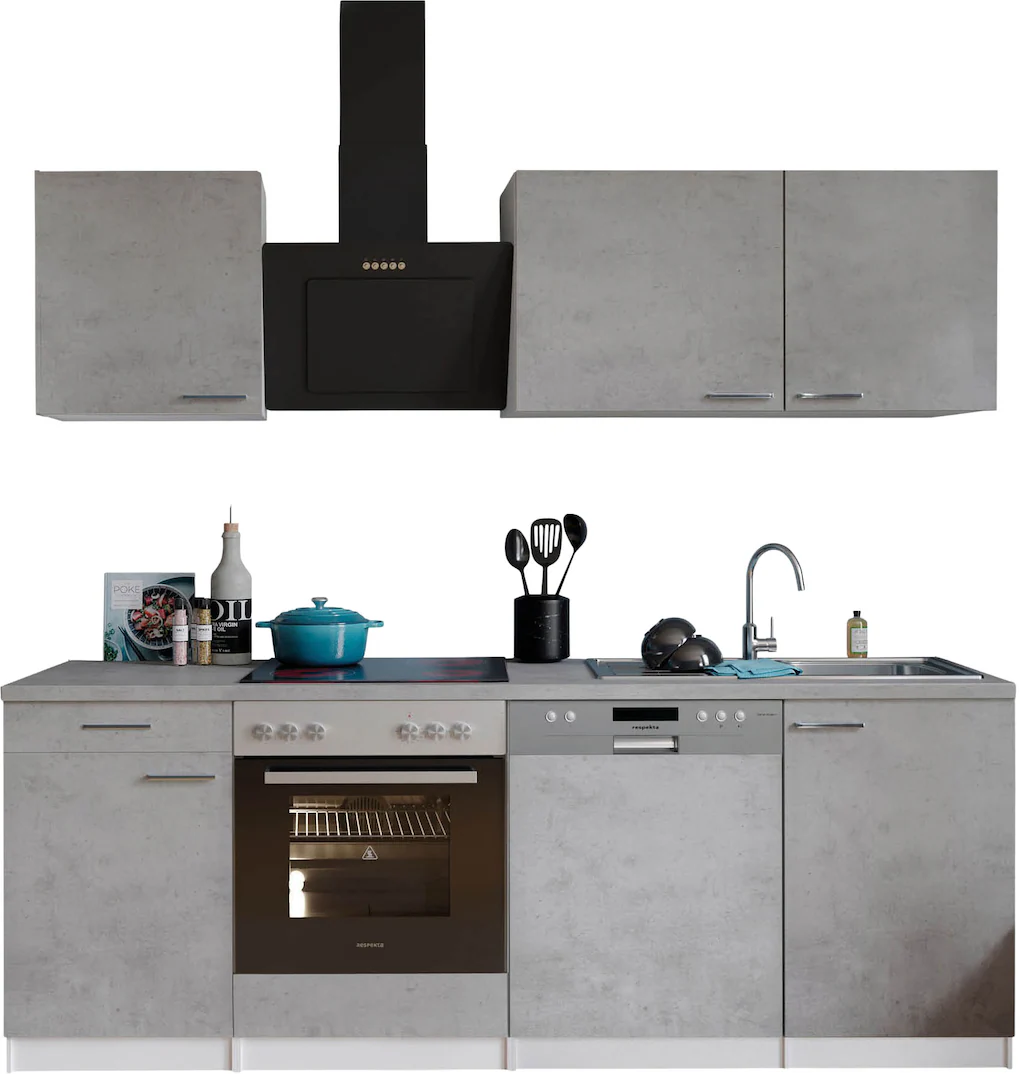 RESPEKTA Küchenzeile "Malia", Breite 220 cm, 85 cm Arbeitshöhe günstig online kaufen