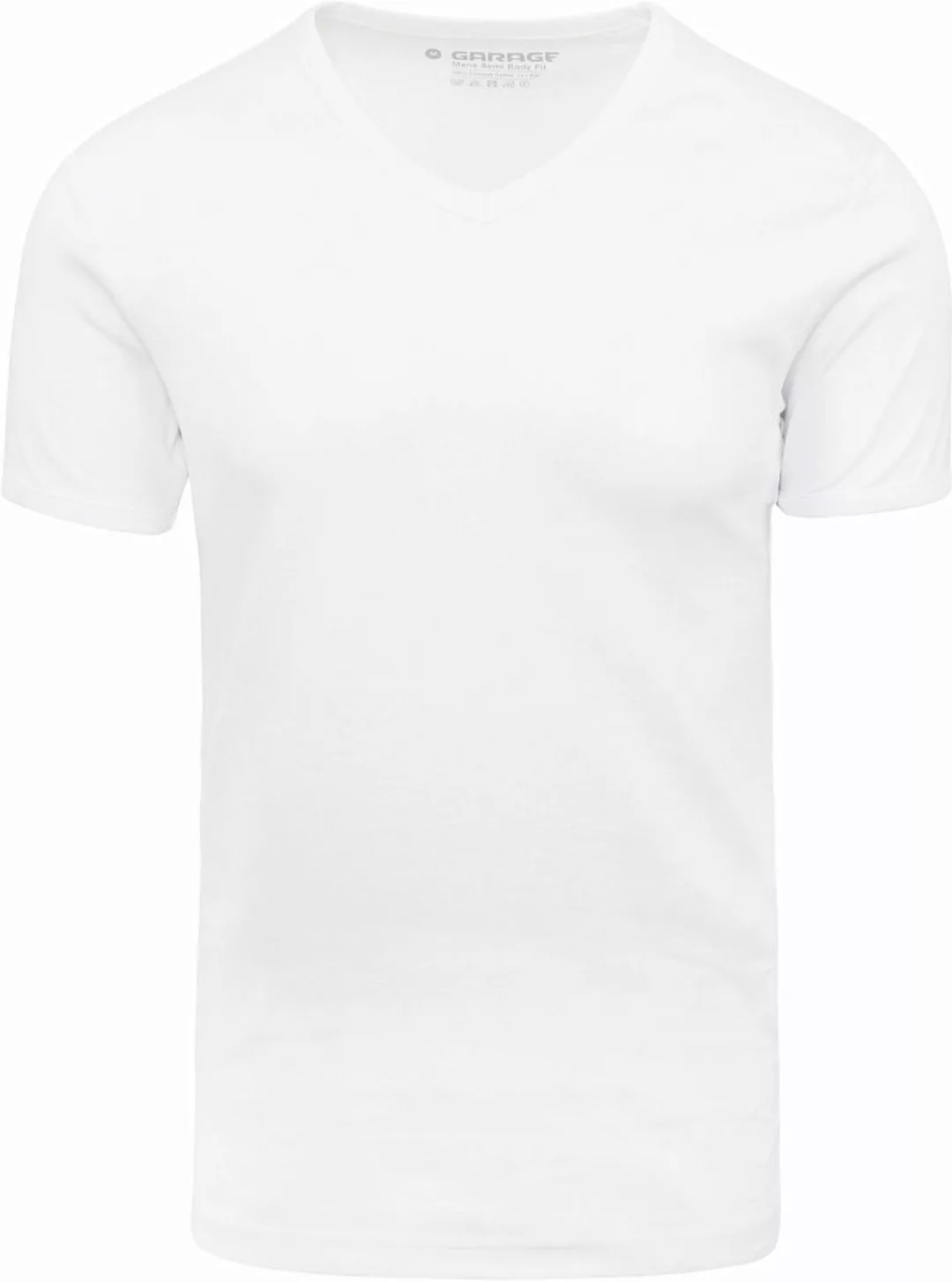 Garage Basic T-Shirt Weiss V-Hals - Größe 3XL günstig online kaufen