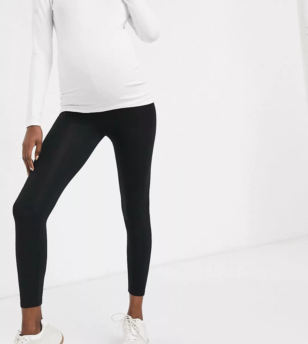 ASOS DESIGN Maternity Petite – Hochwertige, superweiche Leggings aus Baumwo günstig online kaufen