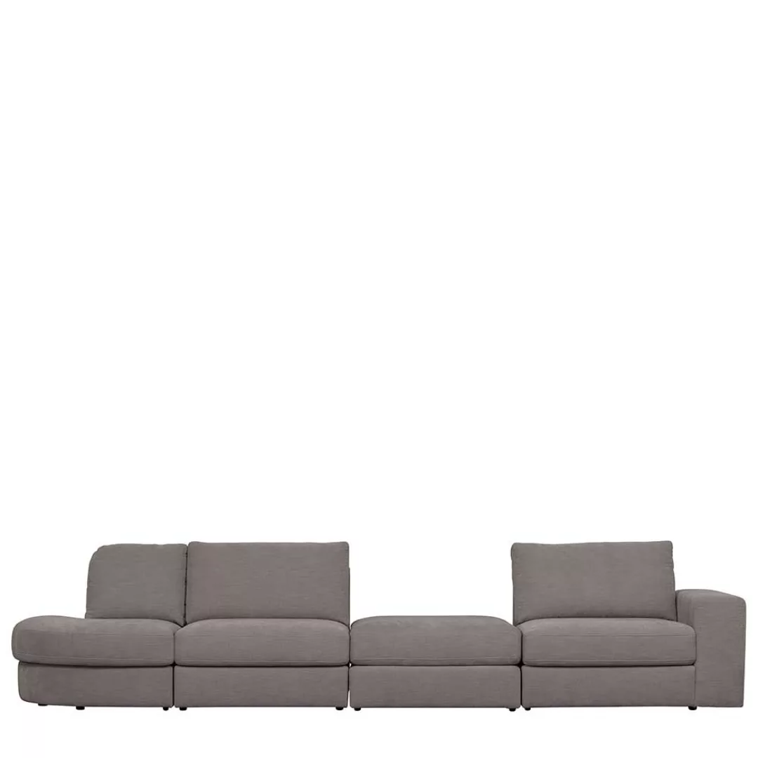 Graue Sofa Kombination aus Webstoff vier Sitzplätzen günstig online kaufen