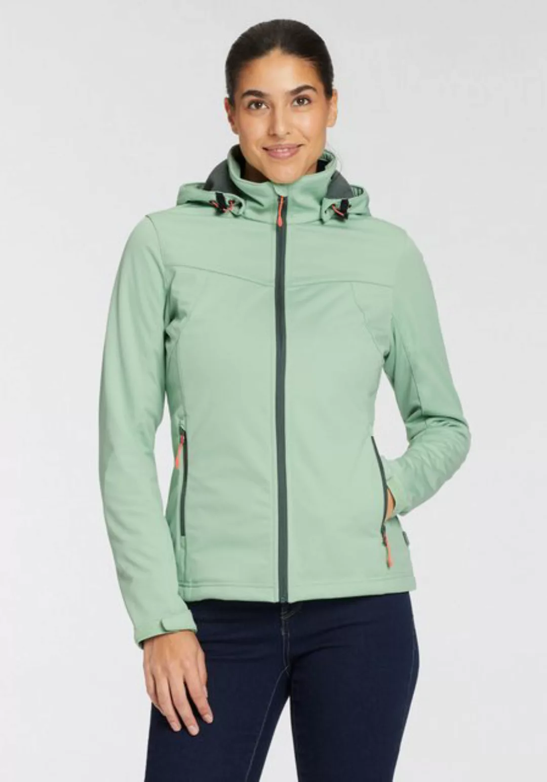 Icepeak Softshelljacke "D SOFTSHELLJACKE BOISE", (1 St.), mit Kapuze, Wasse günstig online kaufen