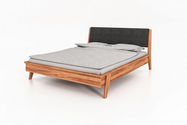 Natur24 Einzelbett Bett Jetro 1 Sonderlänge 140x190 Kernbuche Polsterkopfte günstig online kaufen