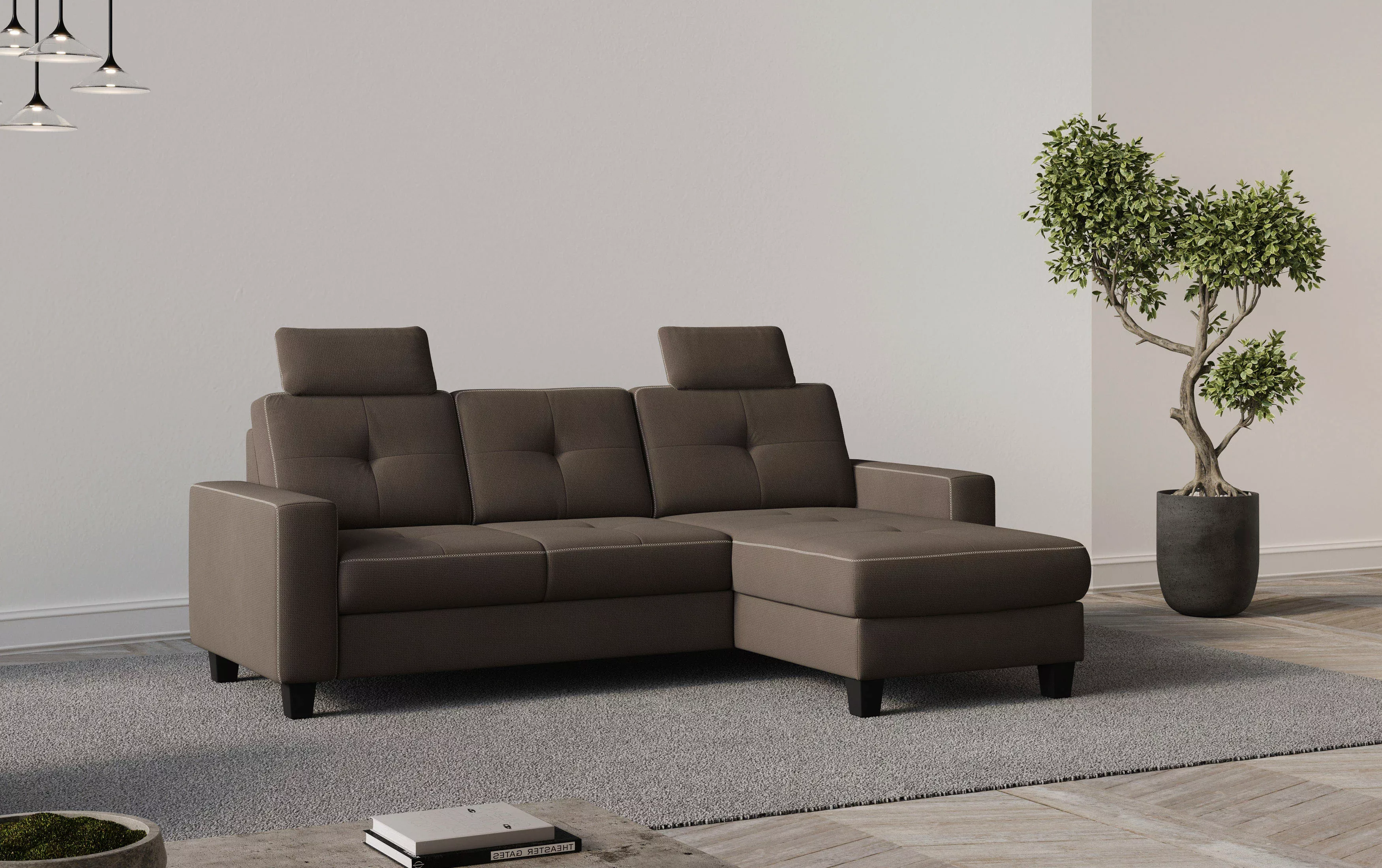 Places of Style Ecksofa "Varese", wahlweise mit Bettfunktion und Bettkasten günstig online kaufen