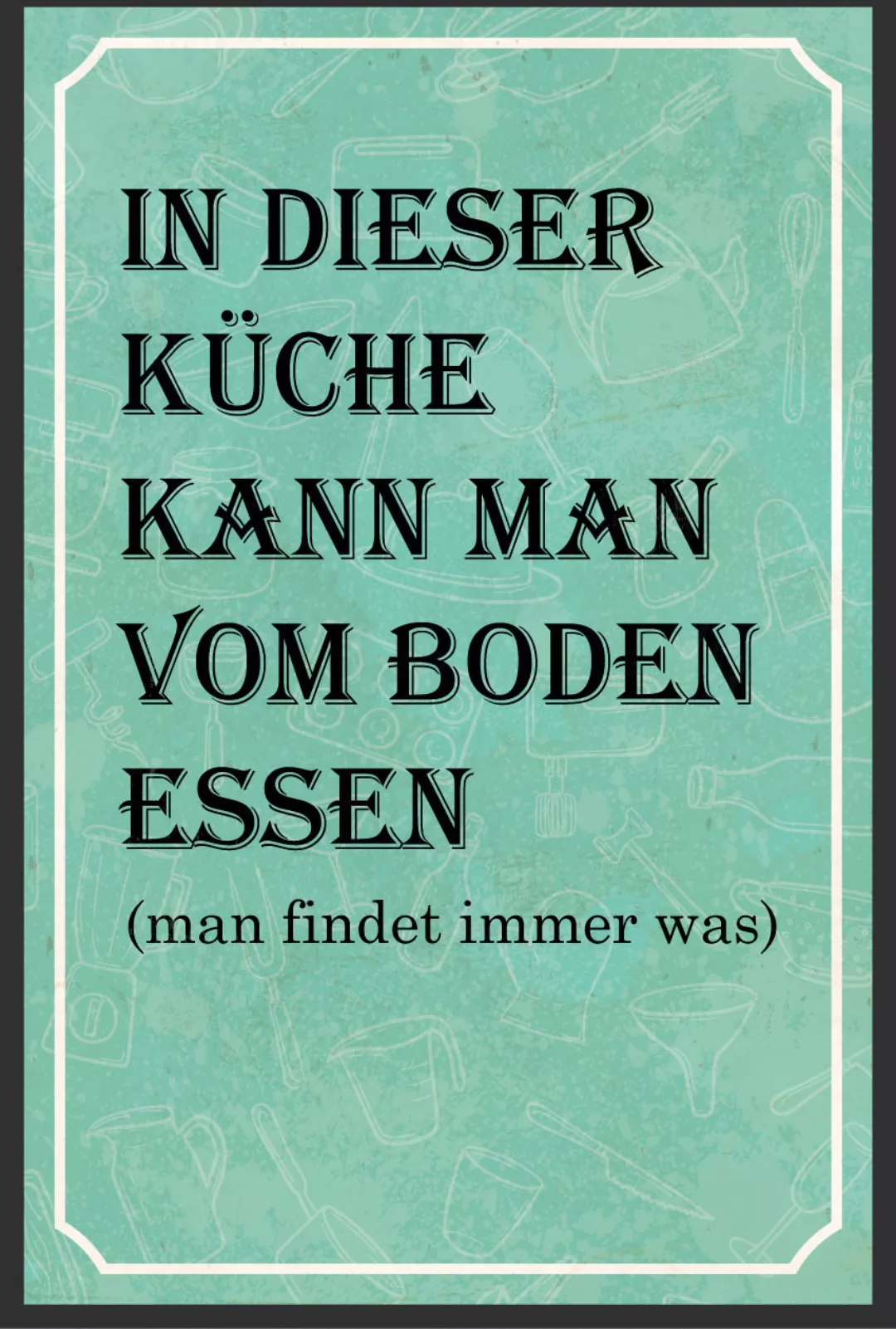 queence Metallbild "Küche", Schriftzüge, (1 St.), Stahlschilder günstig online kaufen