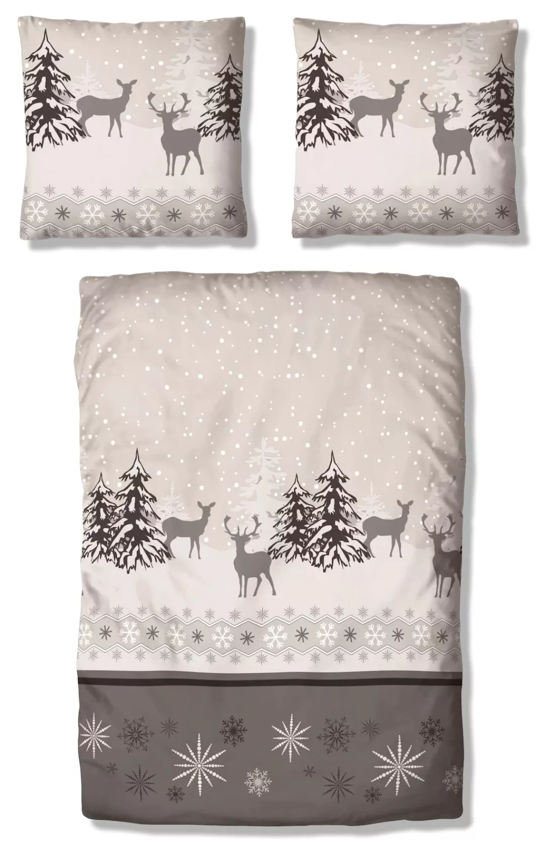 my home Bettwäsche »Venua Weihnachtsdesign, in Qualitäten Linon (kühlend) + günstig online kaufen