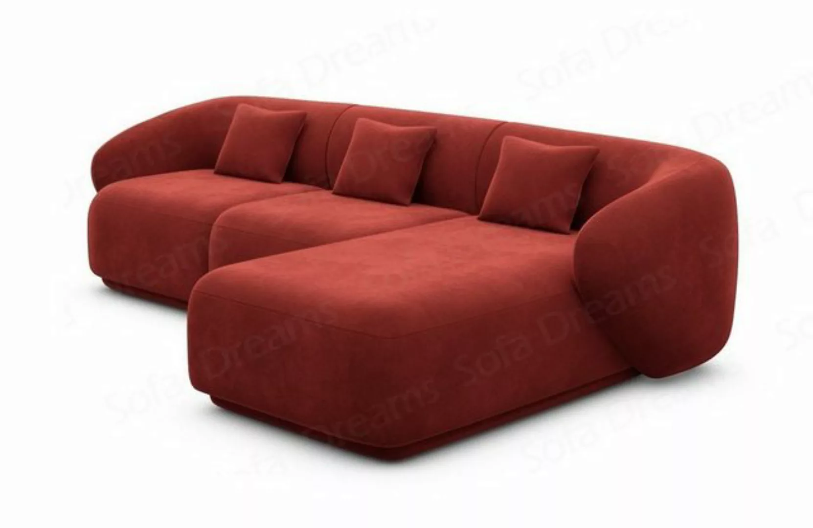 Sofa Dreams Ecksofa Design Couch Polster Samtstoff Sofa Marbella L Form kur günstig online kaufen