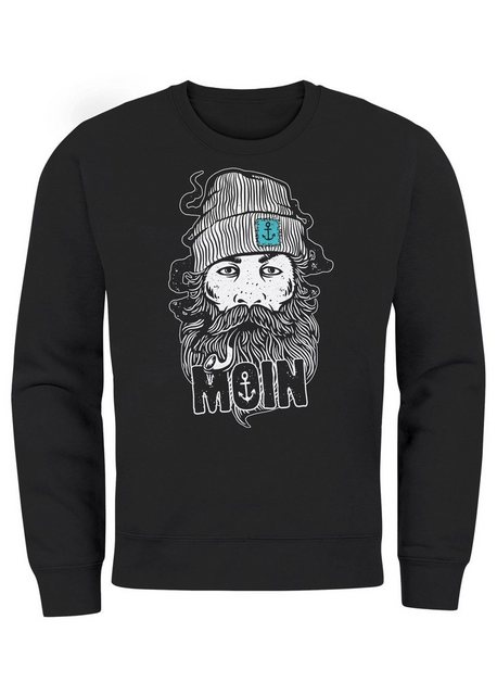 Neverless Sweatshirt Sweatshirt Herren Moin Kapitän Bart Anker Nordisch Ham günstig online kaufen