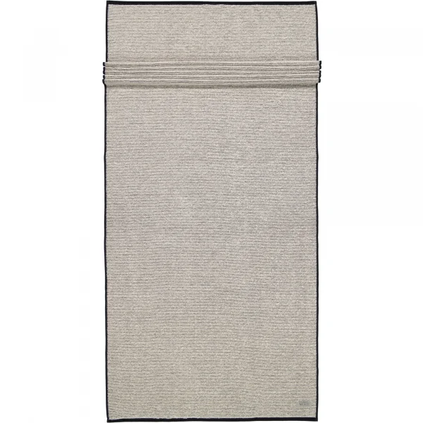 Möve Handtücher Eden Querrippe - Farbe: nature/black - 081 - Saunatuch 80x2 günstig online kaufen