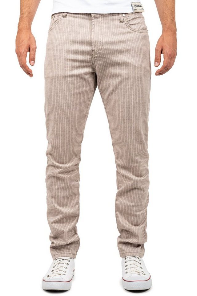 Cipo & Baxx Stoffhose Elegante Hose BA-CD841 Beige W33/L32 im Gestreiften D günstig online kaufen