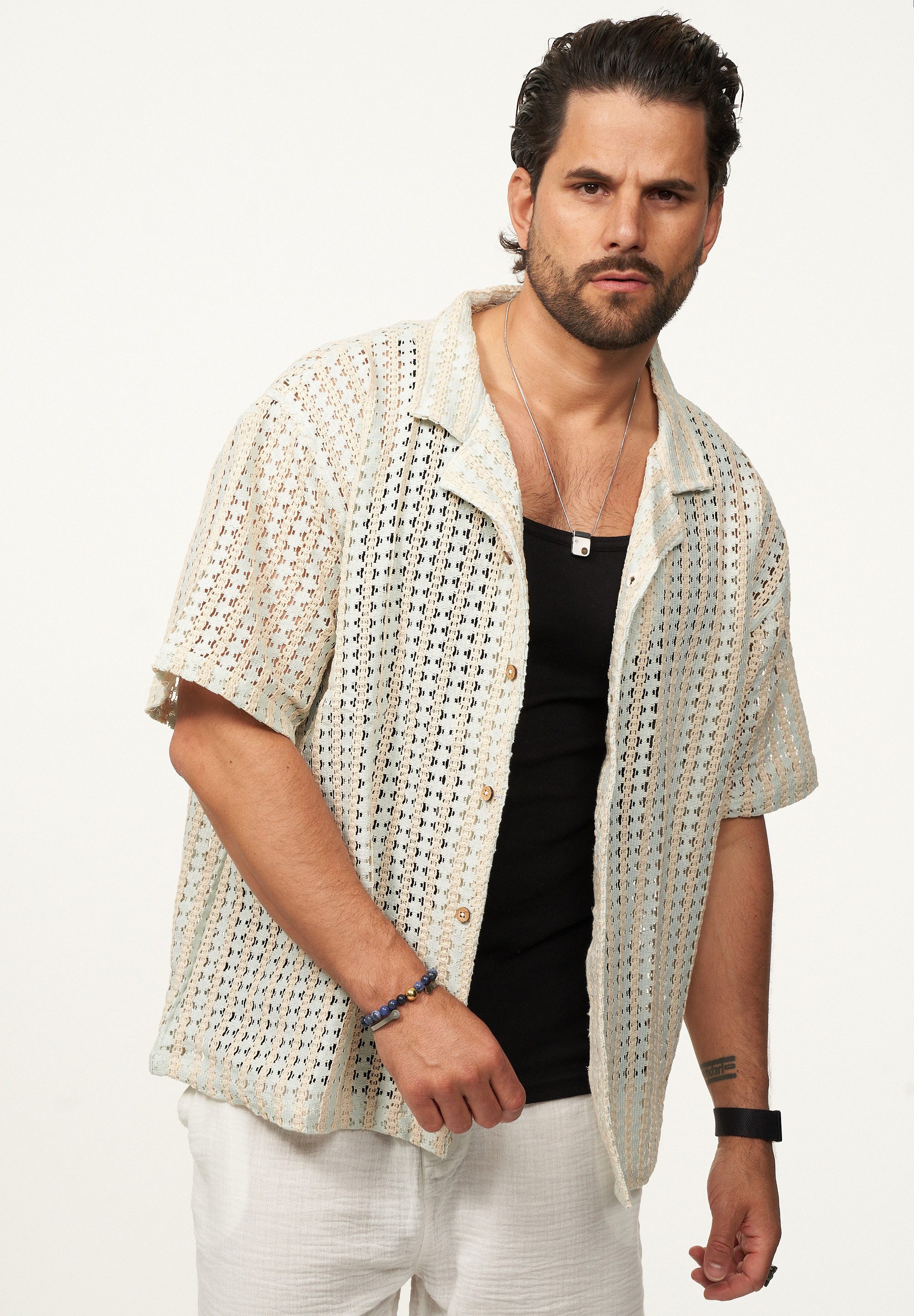 SOULSTAR Kurzarmhemd im Vintage Summer-Look Herren günstig online kaufen