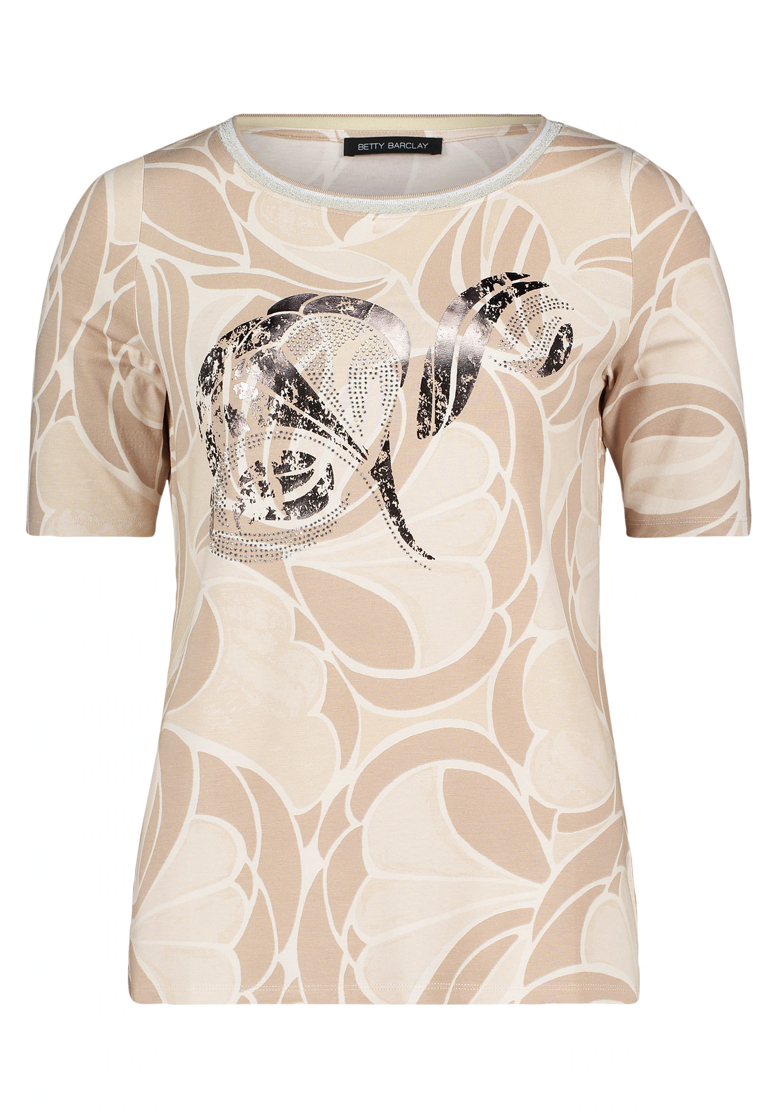 Betty Barclay Kurzarmshirt "Betty Barclay Damen Printshirt mit Schmuckstein günstig online kaufen