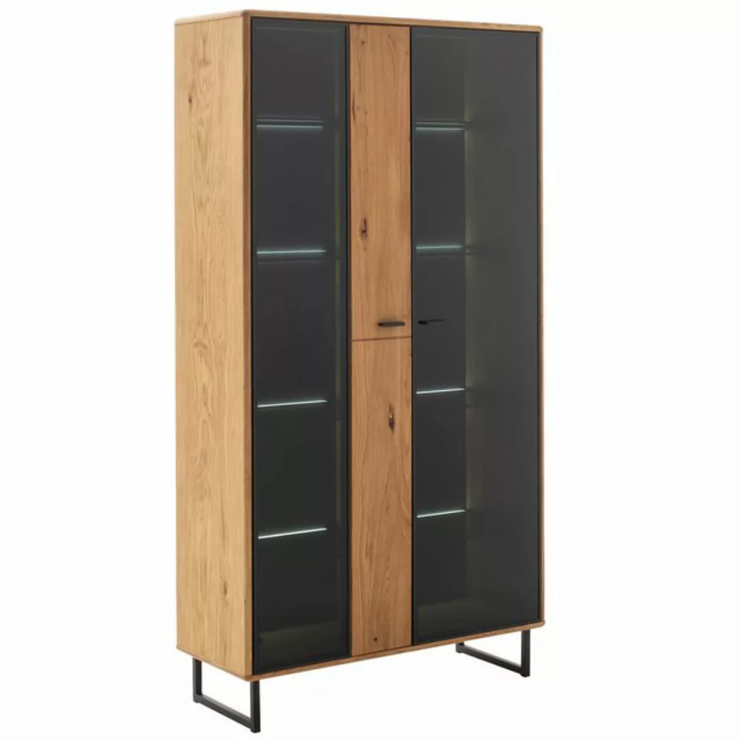 expendio Vitrine Arian 5 Ast/Balkeneiche massiv 100x186x37 cm günstig online kaufen