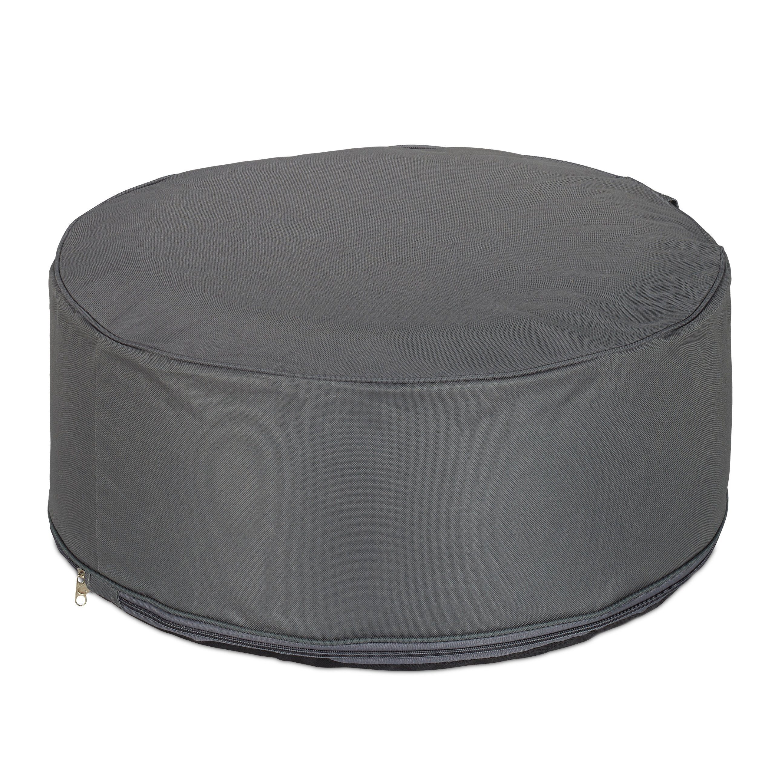 relaxdays Sitzhocker Aufblasbarer Hocker, Grau günstig online kaufen