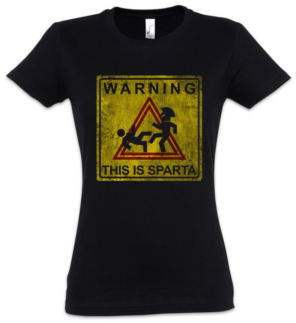 Urban Backwoods Print-Shirt Warning This Is Sparta Sign Damen T-Shirt Das i günstig online kaufen