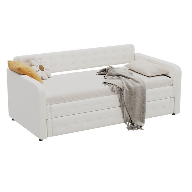 Ulife Daybett Polsterbett Sofabett Tagesbett, mit ausziehbares Rollbett,90* günstig online kaufen