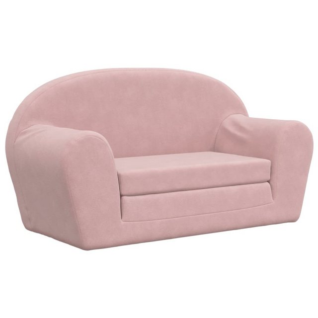 vidaXL Kindersofa, Kinder Schlafsofa 2-Sitzer Rosa Weicher Plüsch günstig online kaufen