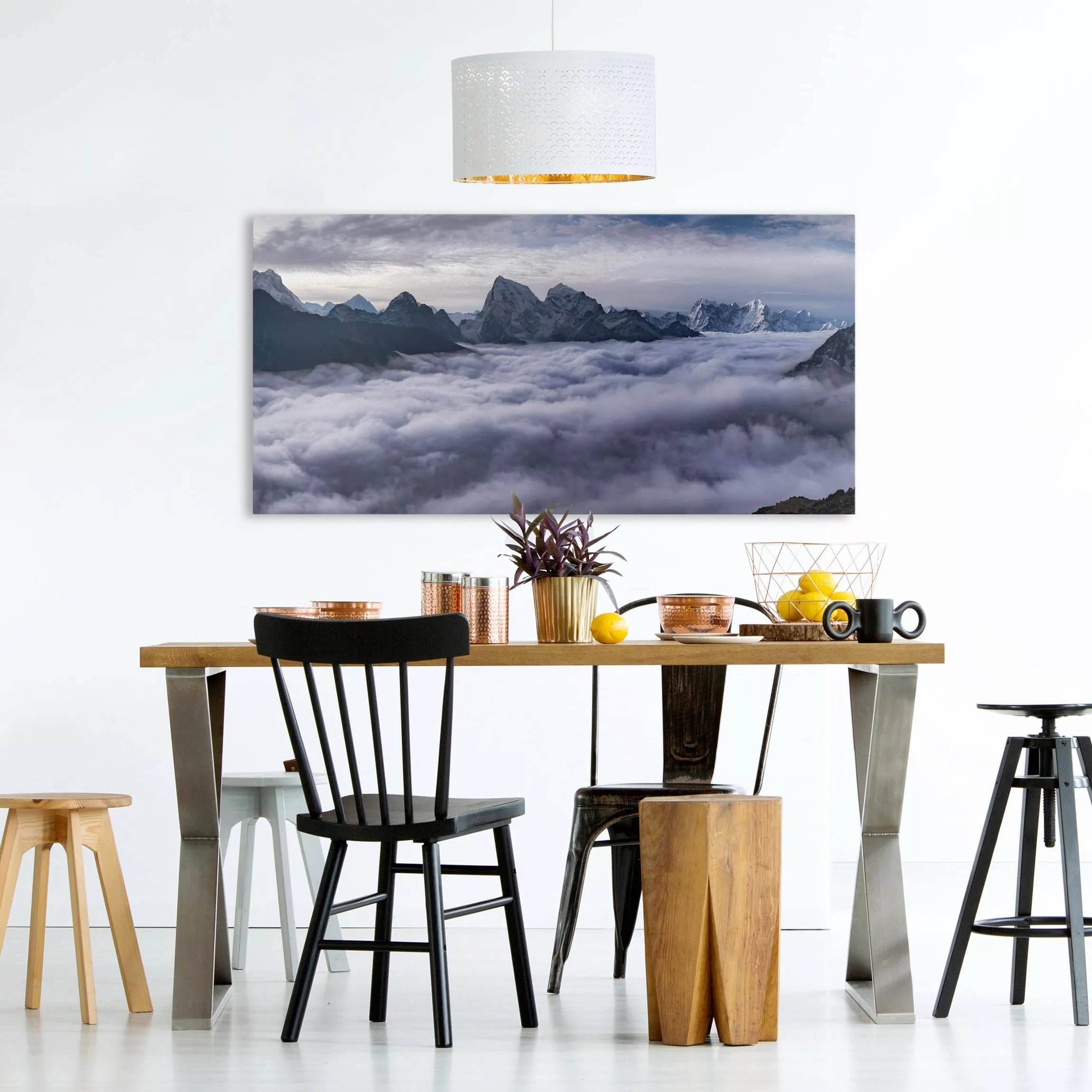 Leinwandbild Berg - Querformat Wolkenmeer im Himalaya günstig online kaufen