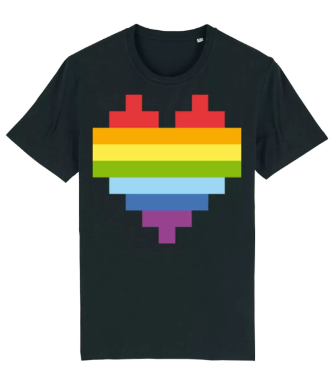Rainbow Heart · Männer Bio T-Shirt Stanley Stella günstig online kaufen