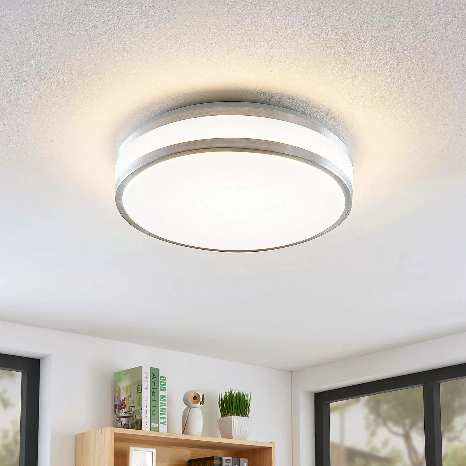 Lindby Nelia LED-Alu-Deckenlampe, rund, 41 cm günstig online kaufen