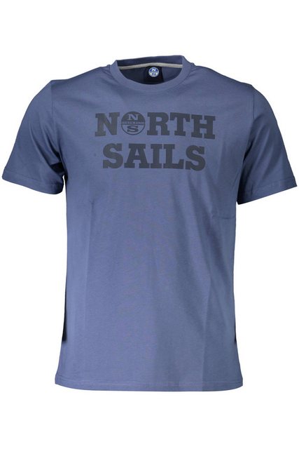 North Sails T-Shirt Kurzarm Herren T-Shirt Blau mit Rundhalsausschnitt günstig online kaufen