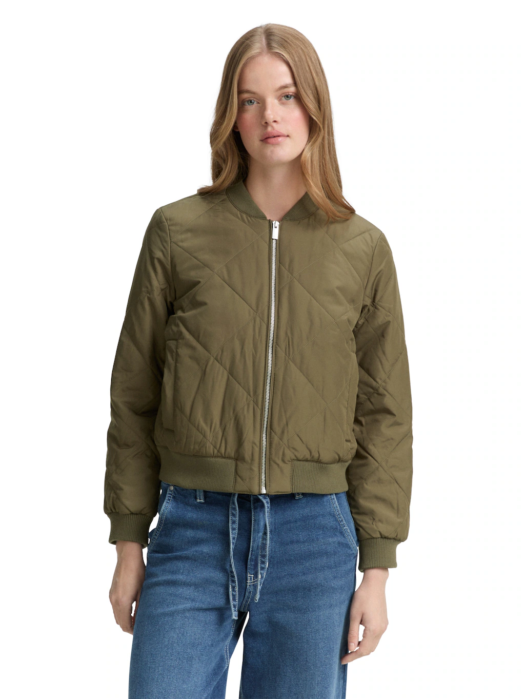 TOM TAILOR Denim Bomberjacke, ohne Kapuze, mit Strukurmuster günstig online kaufen